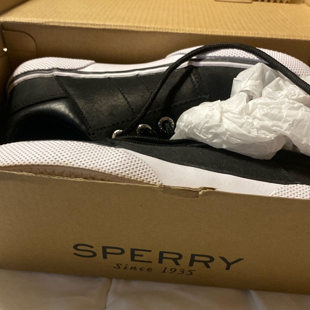 Black boys child kids size 1 Sperry dress or school shoes. Like new.